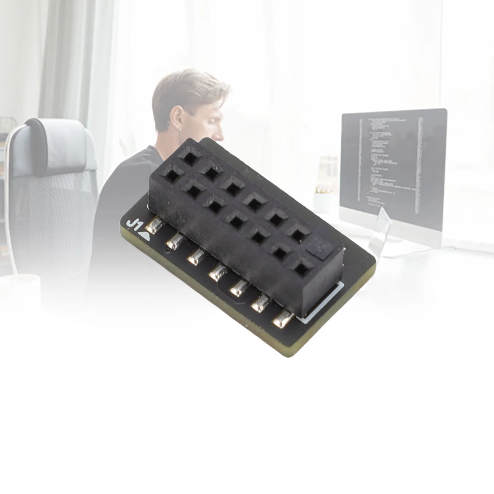 

TPM 2.0 Module Support for ASROCK Motherboard 14Pin SPI TPM2.0 Remote Card Encryption Security Board for Win 11 TPM SPI Module