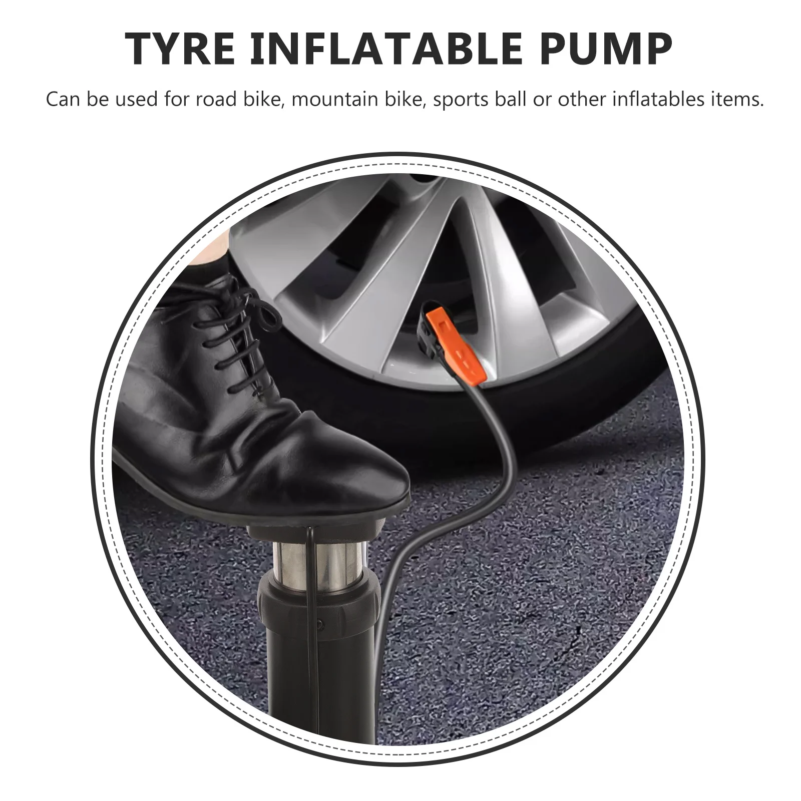 

Bike Pump Manual Inflator For Tire Motorcycle Mountain Bike Scooter Sports Ball Inflatable Air Compressor Pressure Gauge