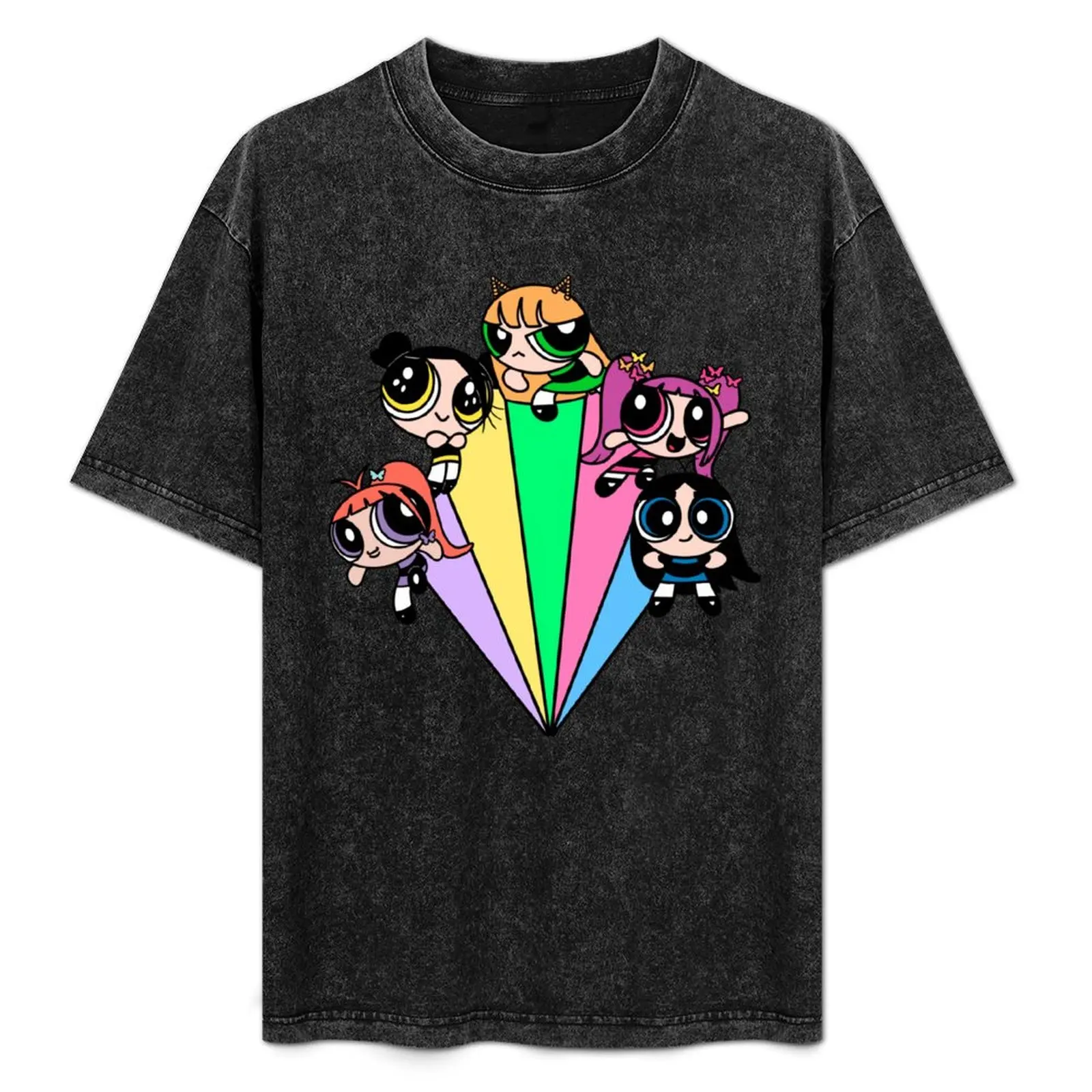 

New Jeans Super Shy Powerpuff Sunburst T-Shirt cheap stuff boys whites funny t shirts for men