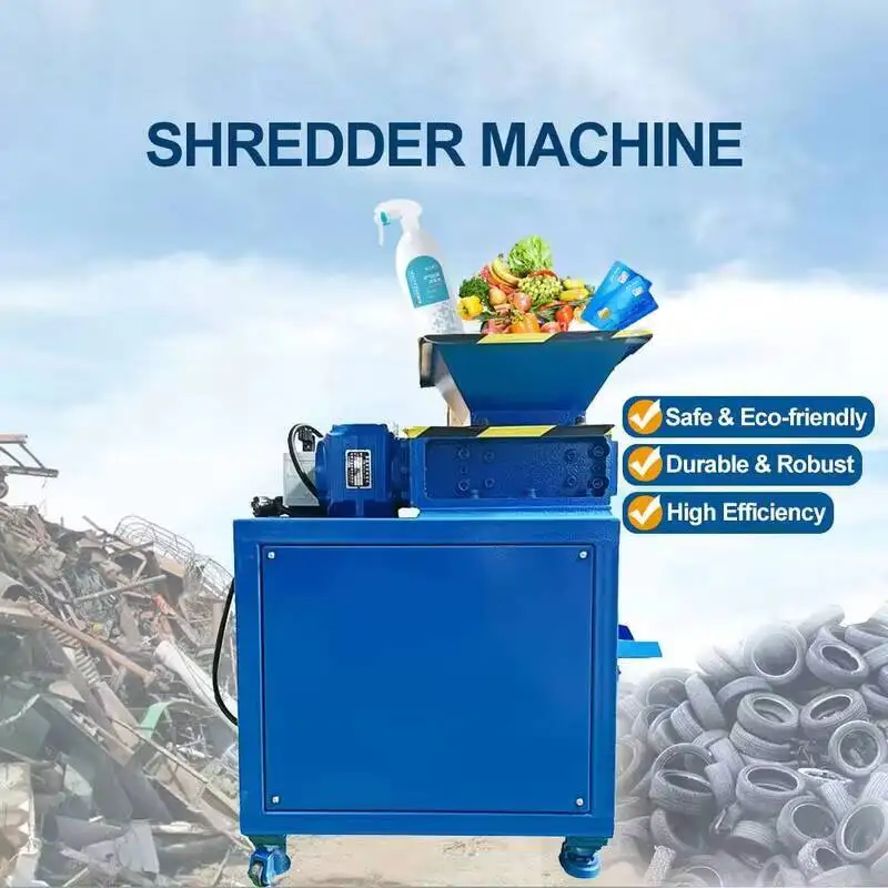 Small Shredding Machine for Plastic Coconut Shells Light Metal Wood and Kitchen Waste Low Noise Stable Operation Shredder
