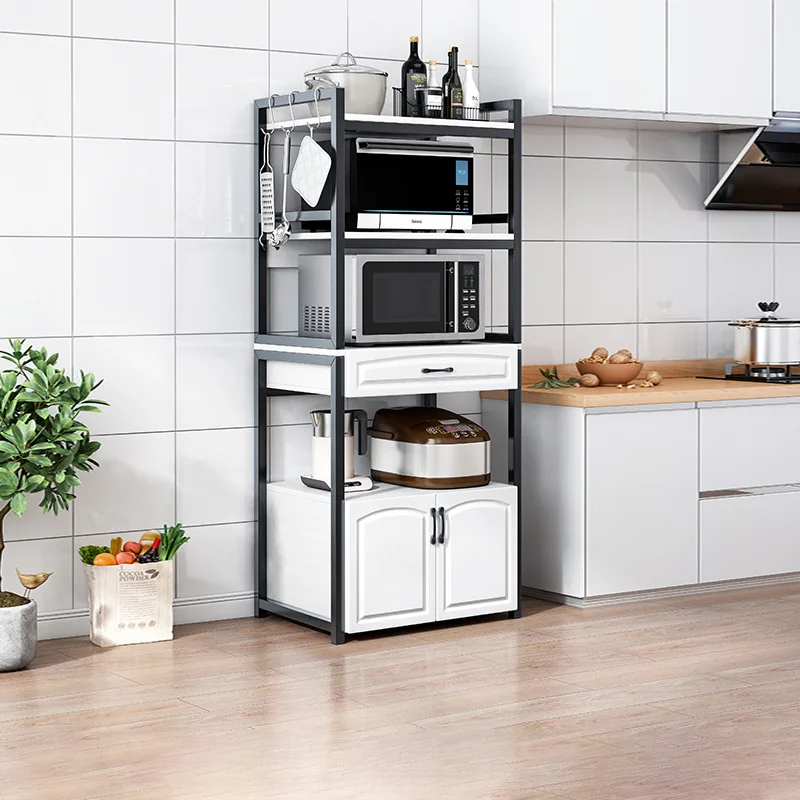 Houseuse Multi Tiers Standing Kitchen Storage Cabinet Back Shelf With Drawer