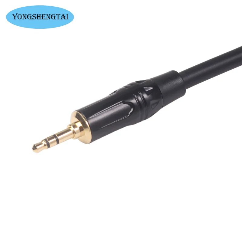 Thickened HIFI Double-layer Shielded Gold-plated Head 3.5 M To Double RCA Female Audio Cable 0.3 