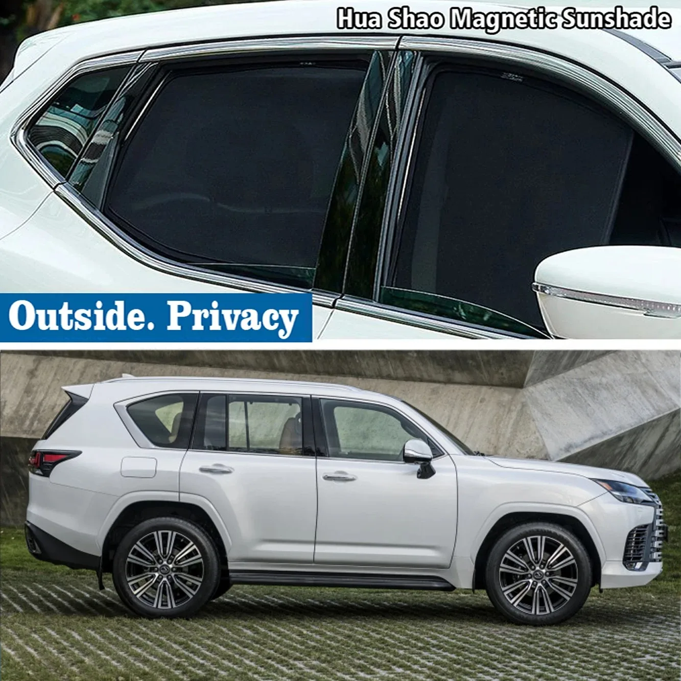 

For Lexus LX 2022 -2026 2024 J310 LX600 LX500 Magnetic Car Sunshade Shield Front Windshield Frame Curtain Sun Shades Accessories