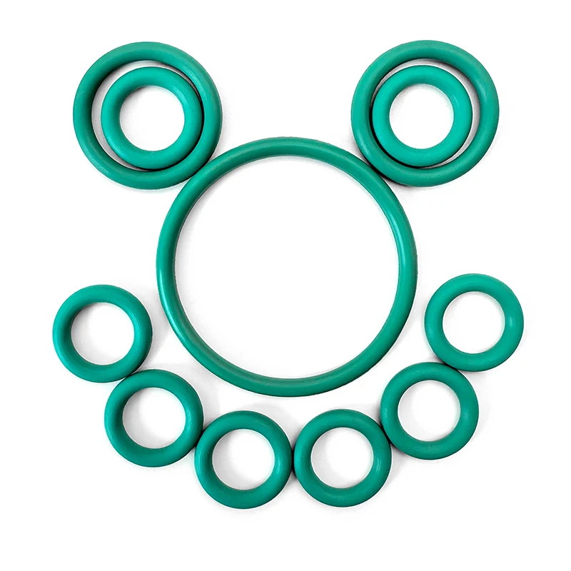 Durable Green FKM Rubber O Ring CS1.9mm OD5-40mm Anti-Oil Heat Resist Sealing Washer Automotive Transmission Machinery Seal