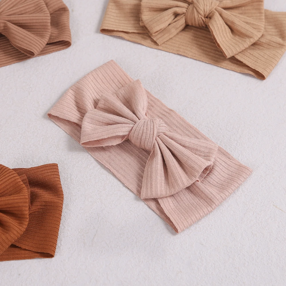 Newborn Baby Headband For Baby Girls Knitted Bow Hairband  Lovely Elastic Bowknot Turban For Girls Kids Toddler Hair Accessories