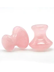 1 Pcs Natural pink crystal jade mushroom head massage powder stone eye facial part facial beauty energy stone