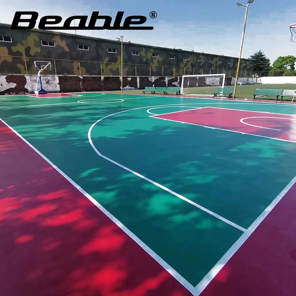 

Beable Outdoor 5.0mm Official Basketball Volleyball Tennis Court Covering Multipurpose Flooring Supports Customization LOGO