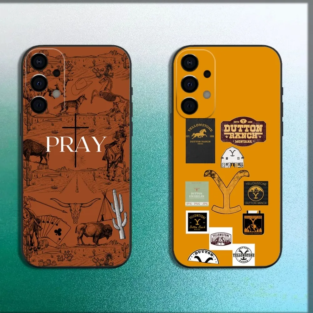 Cool Y-Yellowstone TV Phone Case For Samsung Galaxy A13,A21s,A22,A31,A32,A52,A53,A71,A80,A91 Soft Black Cover