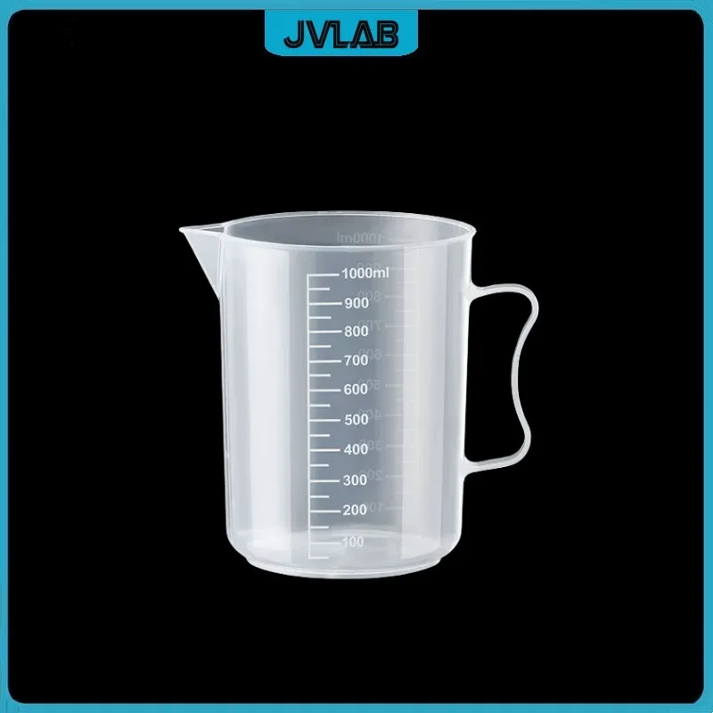 5 pcs/lot 1000ml Capacity Clear Plastic Graduated Laboratory Measuring cup PP measuring cylinder with handle kitchen baking tool