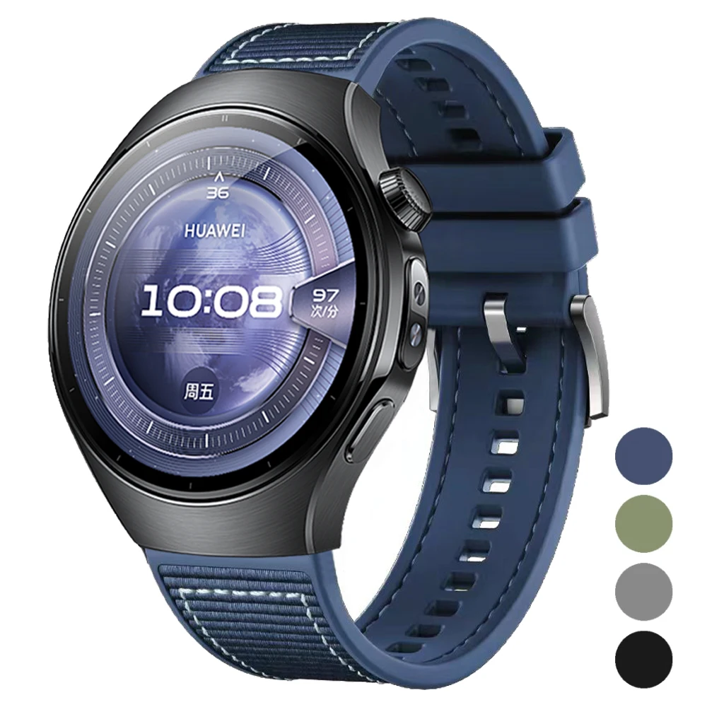 22mm Composite Nylon Strap For HUAWEI WATCH 5 46mm Silicone Band Watch4 Pro GT5 GT4 GT 2 3 Pro Official Sport Wristband Bracelet