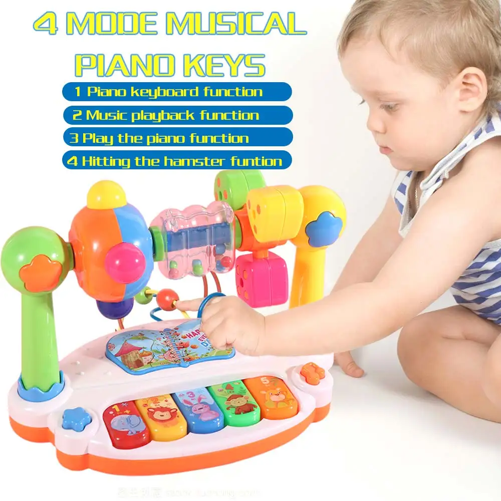 Piano pour bébé, son léger, imprimé Animal, clavier de musique interactif pour bébé, Type de jeu éducatif précoce, cadeau Musical pour bébé