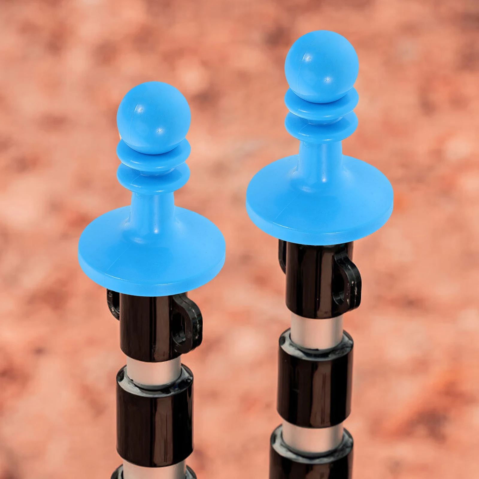 

4pcs Tent Canopy Thunder Proof Cap Support Cap Lightweight Tent Pole Connectors Durable AntiThunder Hat Skyblue Plastic