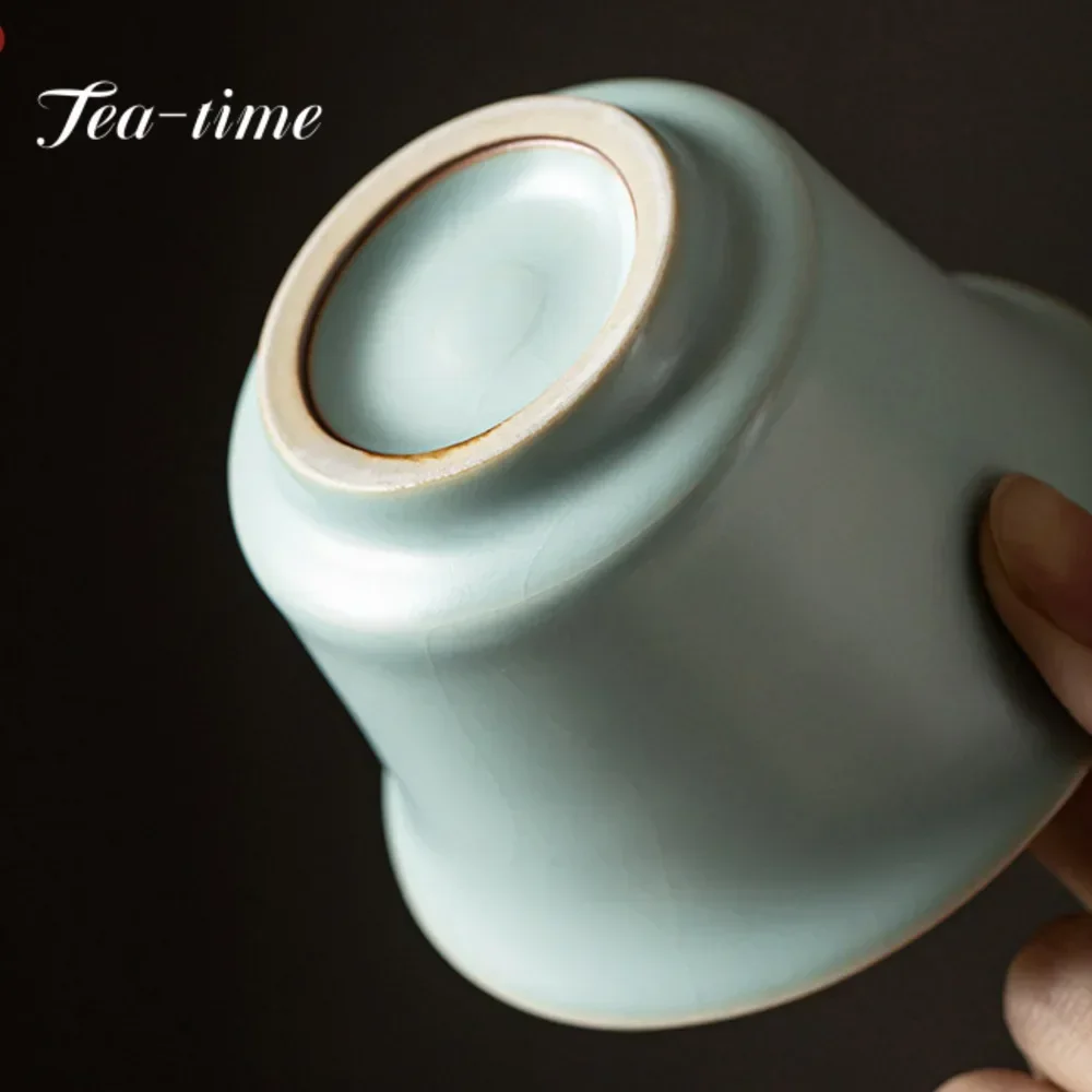 130 мл Бутик Azure Ru Kiln Gaiwan Антикварная керамическая миска с крышкой Чайная варенька Чайная крышка Чаша Посуда Принадлежности Украшения