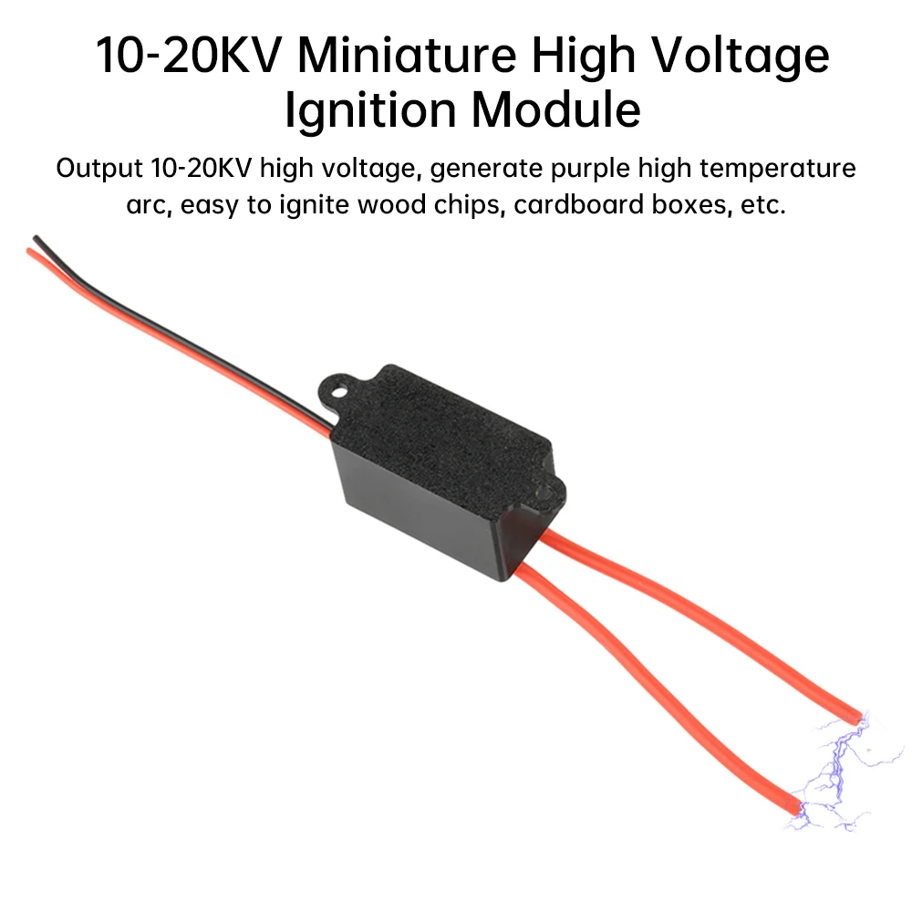 DC 4.2-9V to AC 10-20KV Miniature High Voltage Ignition Module Purple High Temperature Arc Small Ignition Device