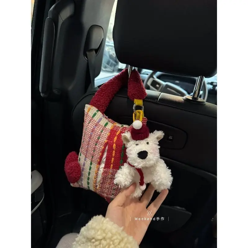 

Car Tissue Bag Car Hanging Plush Doll Ornaments