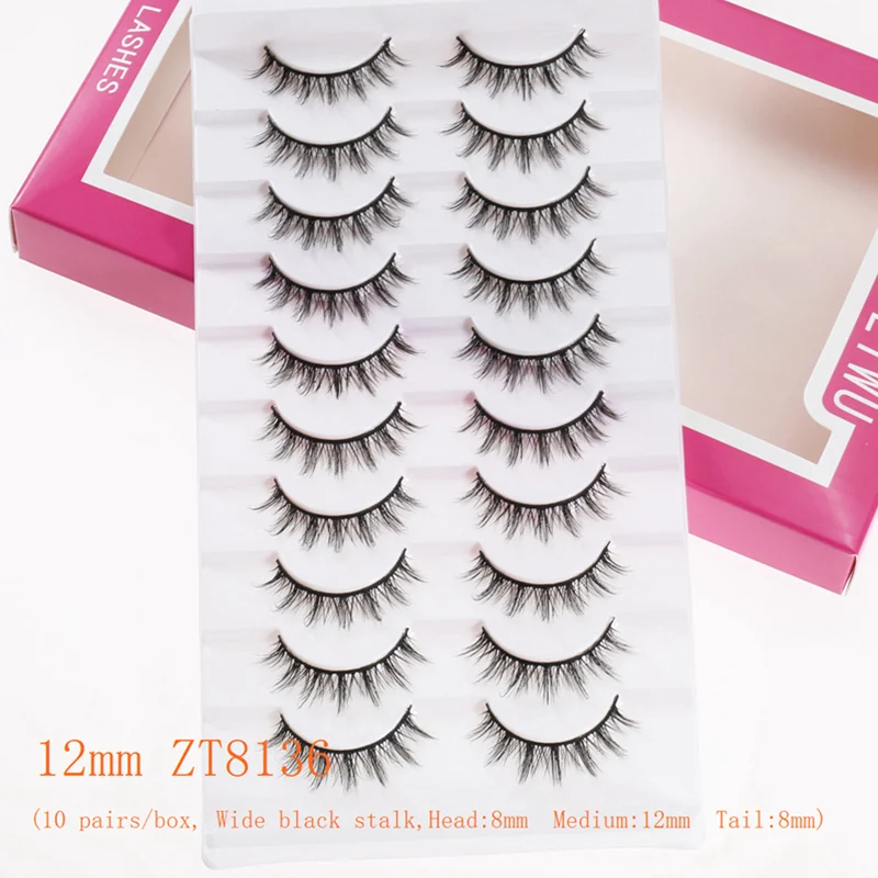 玄飛舞 ナチュラルふわふわパフォーマンスライトメイクマンガまつげストリップギャップクラスターキャットアイフォックスアイDIYふわふわつけまつげホールストリップデイリーウェアまつげ