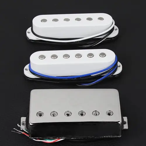 Imagen 1 del producto FLEOR 3 uds Alnico 5 SSH pastillas de guitarra Single Coil y LP Humbucker Pickup 4 cables para piezas de guitarra HSS
