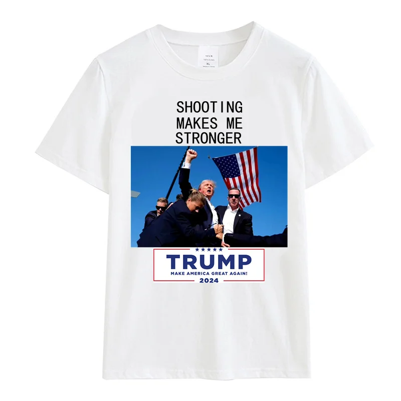 T-shirt manches courtes homme et femme, estival et décontracté, Donald Trump, Make America Great Again, 2024