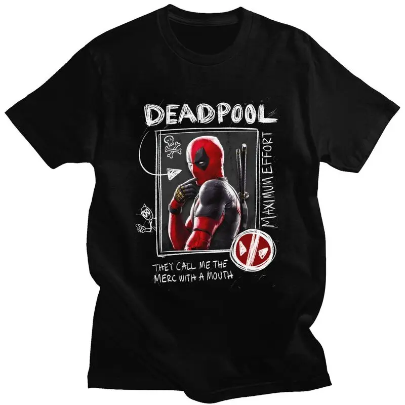 Мужская футболка «Дэдпул» на заказ, хлопковые футболки с короткими рукавами, футболка для отдыха, одежда