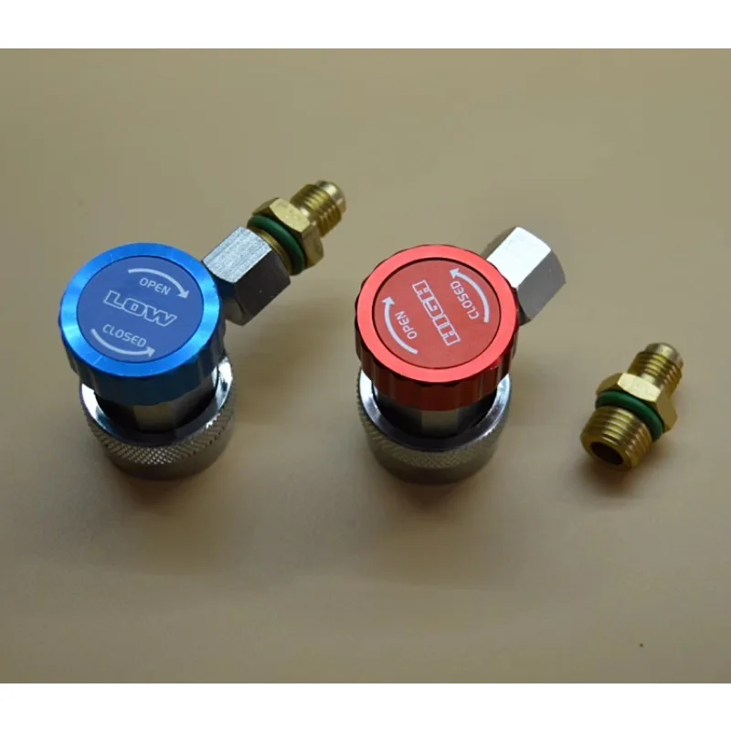 

Adjustable fluorine quick connector for automotive air conditioning refrigerant conversion connector