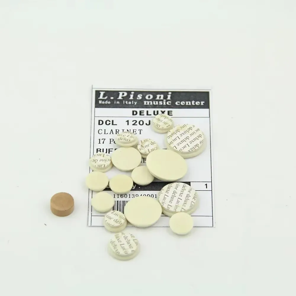 

2026 New clarinet pads leather great material color White sheepskin Clarinet Leather pads great material Various size