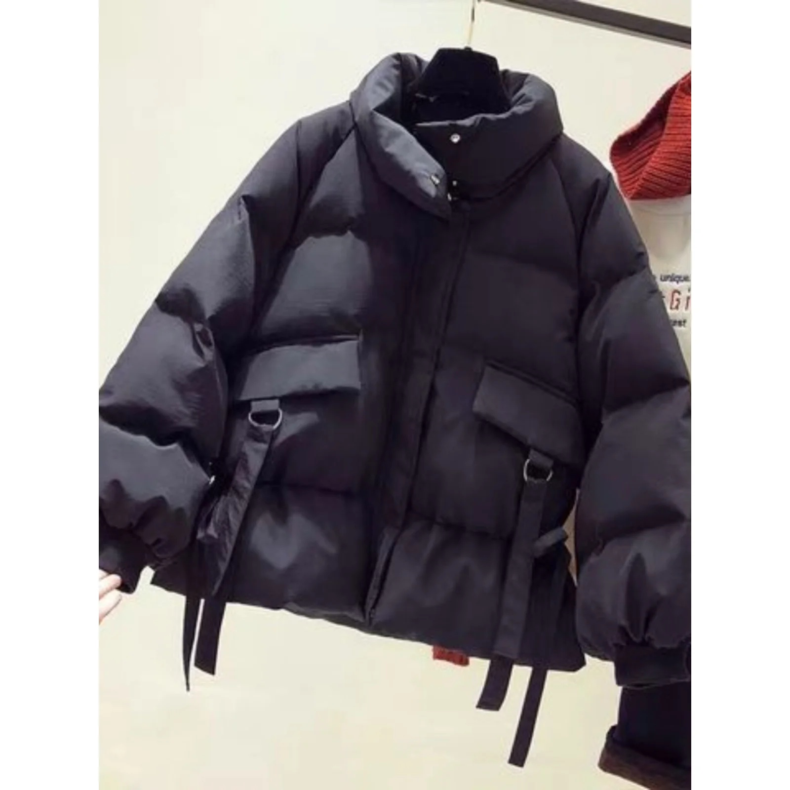 

Женская утепленная хлопковая куртка с длинными рукавами на молнии, новогодняя модная модель, удобная и комфортная одежда из хлопка