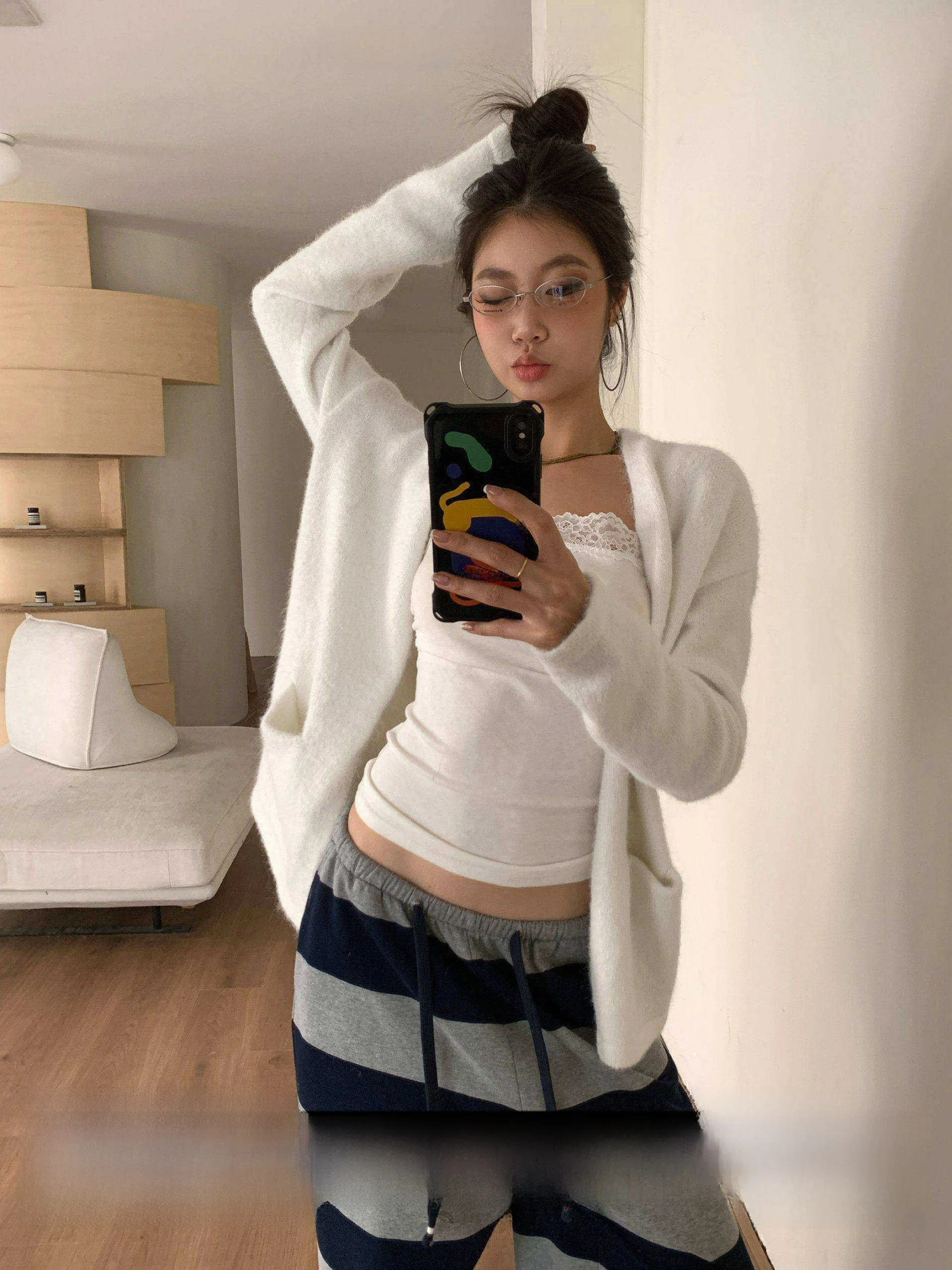 

Женский вязаный кардиган Fortunee Early Spring, свободный, повседневный, универсальный, тонкий свитер прямого кроя для работы и отдыха...