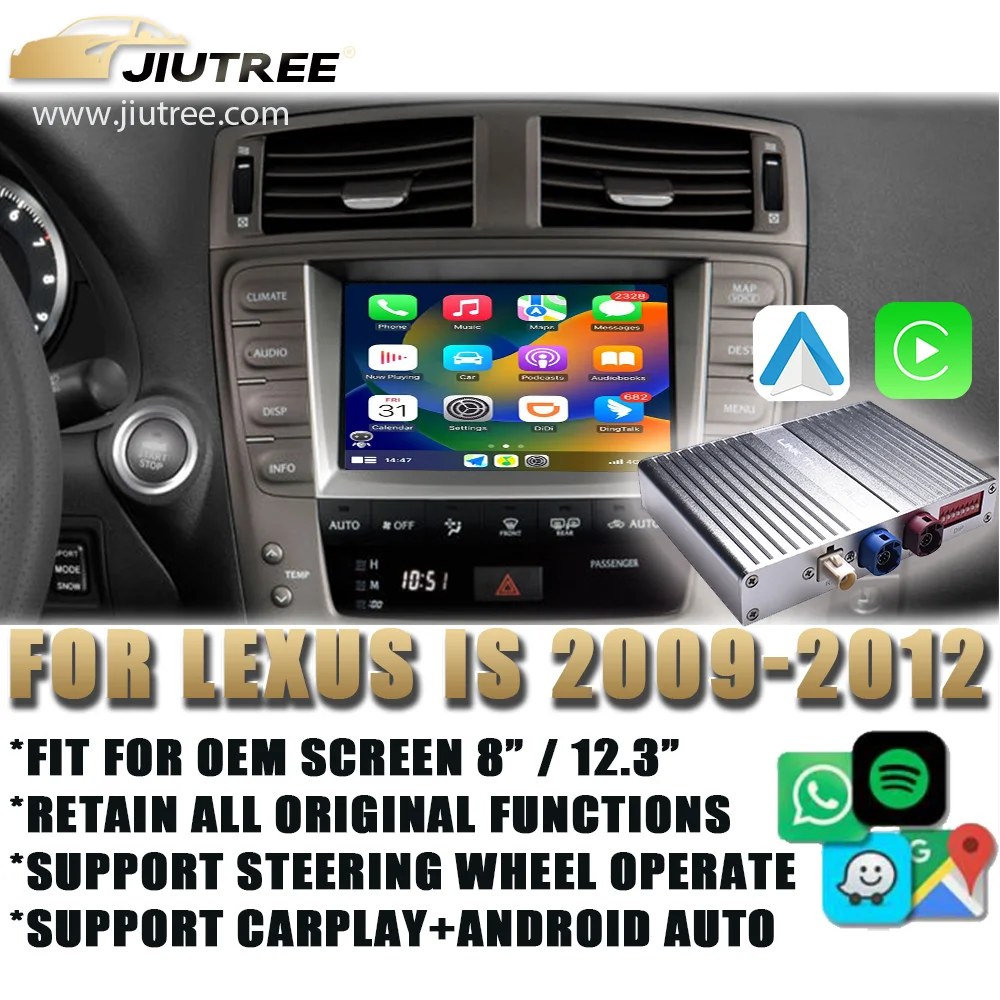 Linux system Box for Lexus IS 250C 300C 200t 2009-2012 Wireless android auto carplay box Mirror Link GPS Navigation