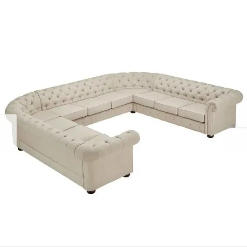 Reception Club Office KTV Cinema Combination Corner U-shaped Card Seat Leisure Fabric Buckle Sofa