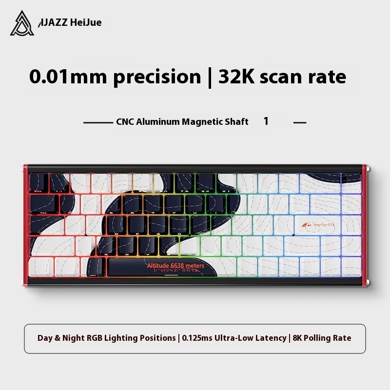 

Ajazz Genuine Alux68 Magnetic Axis Mechanical Keyboard All Aluminum Cnc Contour Line Wired Gaming Esports Customized Keyboard