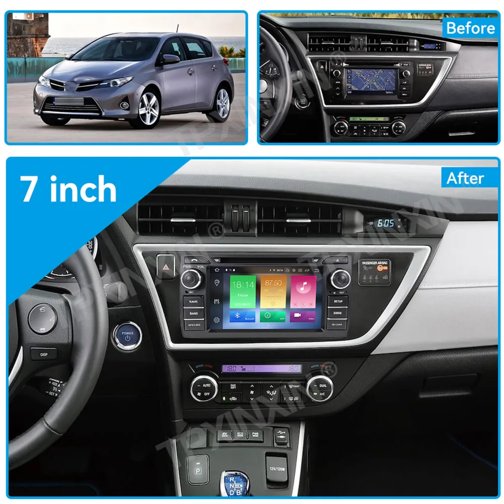 For Toyota AURIS 2013 2014 2015 Android Auto Carplay Car Radio Automotive Multimedia Stereo Player GPS Navigation Head Unit