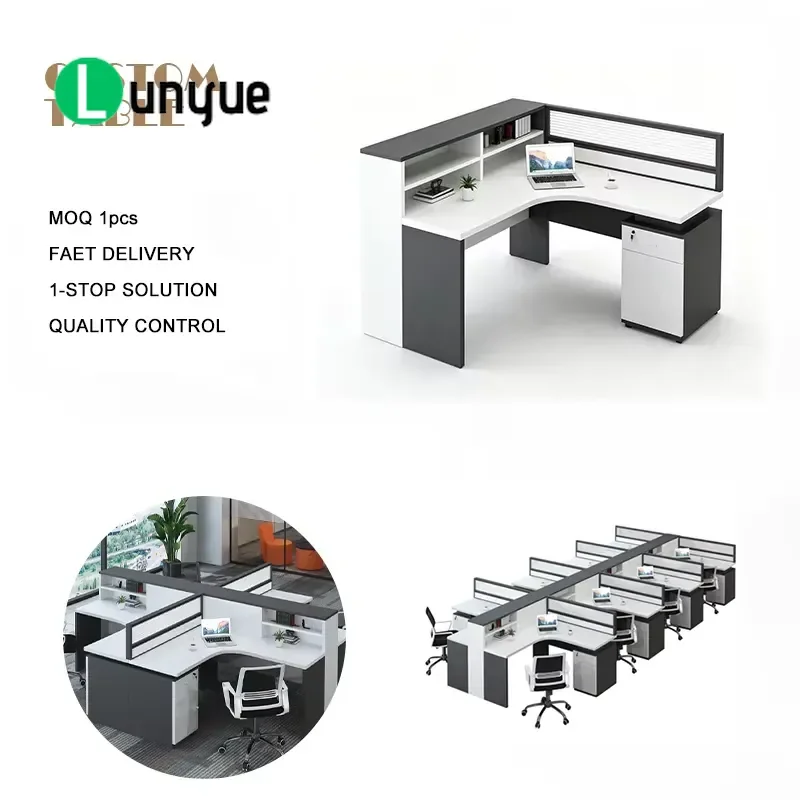 Modern Modular Office Workstation Staff Computer Desk for Team Cooperative Office Space Furniture System