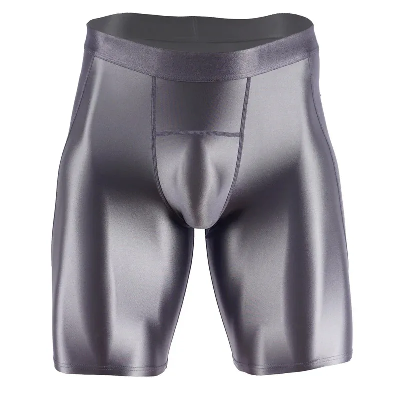 

asdh8@Men Thin Fitness Tights Summer Slim Bottoms Satin Glossy Leggings Streetwear Athletic Pants Quick-drying Skinny Sports Sho