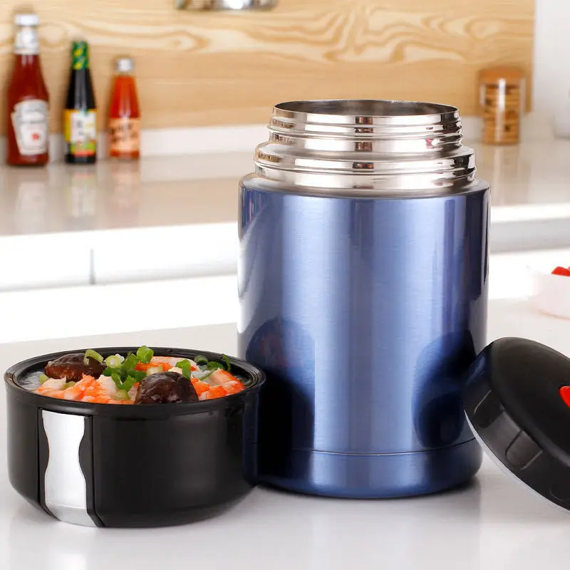 800ml/1000ml/1200ml/1500ml Lebensmittel-Thermobehälter Edelstahl Vakuumisolierter Suppenbehälter Tragbare Lunchbox für Büro und Zuhause Lebensmittelbehälter