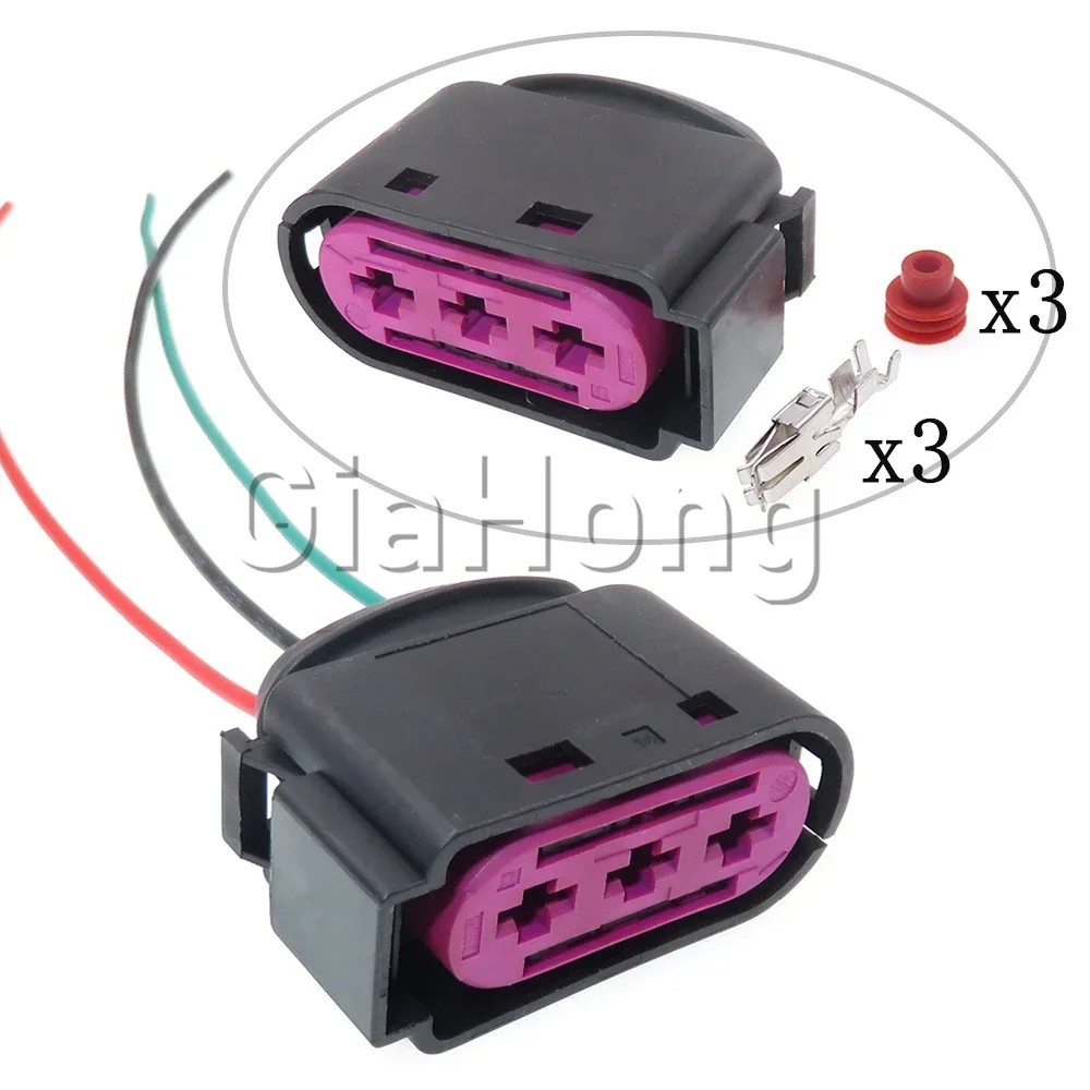 

1 Set 3 Ways Fuse Box Plug 1J0937773 AC Assembly Car Wire Harness Connector 1J0 937 773 Automobile Connectors for VW Audi