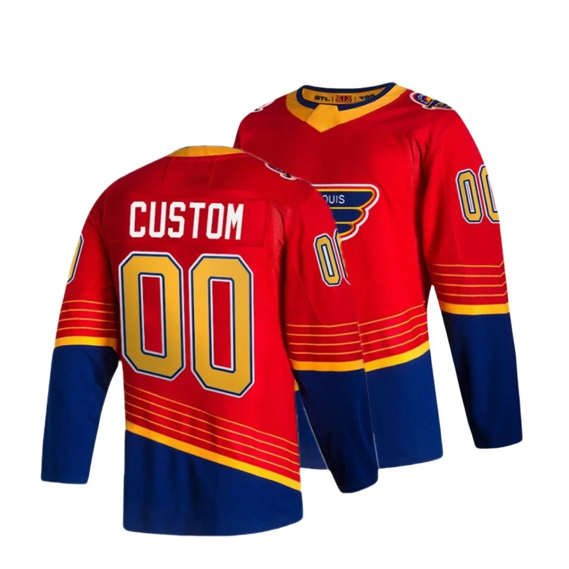 Kustom St. Louis Men Ice Hockey Jersey #50 Binnington #18 Robert Thomas #63 Jake warrants #25 Kyrou