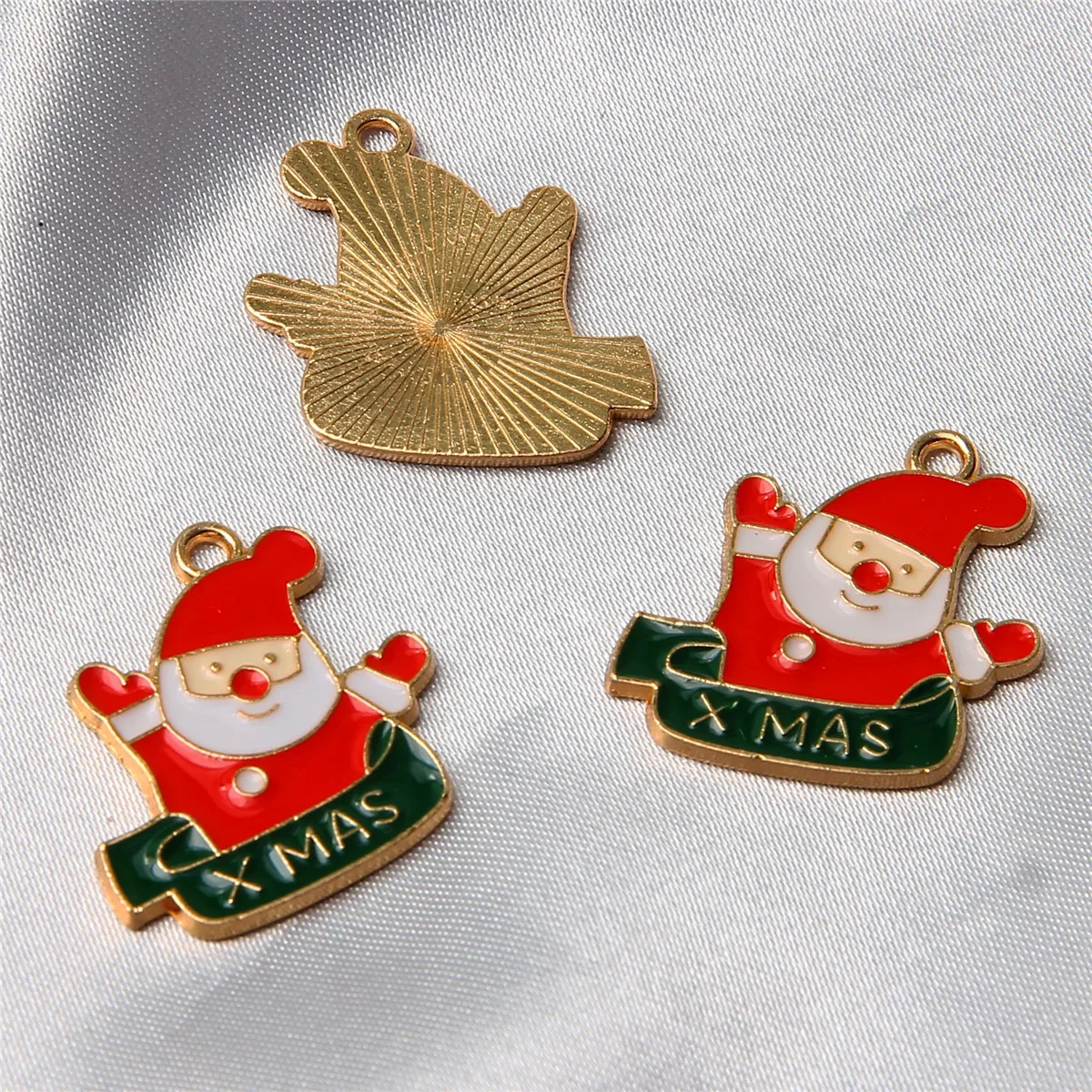 10 مجموعة متنوعة من زيت تقطير عيد الميلاد سانتا قفازات ثلج الأيل الجوارب الأقراط سوار قلادة الاكسسوارات ديي المجوهرات #5