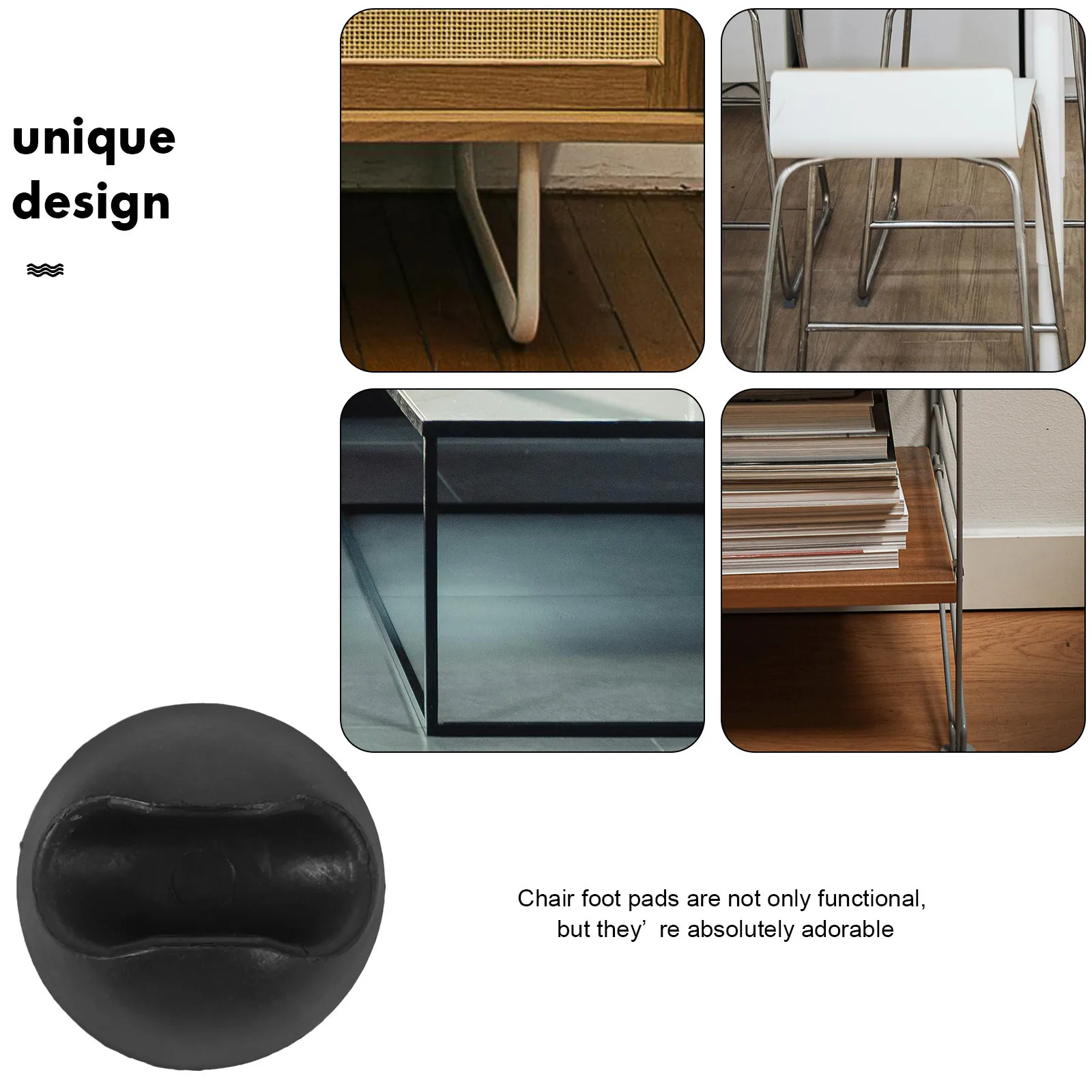 

1 комплект противоскользящих накладок на ножки мебели из прочной резины и металла, защита для ножек стульев, диванов и кушеток, подставки для защиты от скольжения на твердых напольных покрытиях