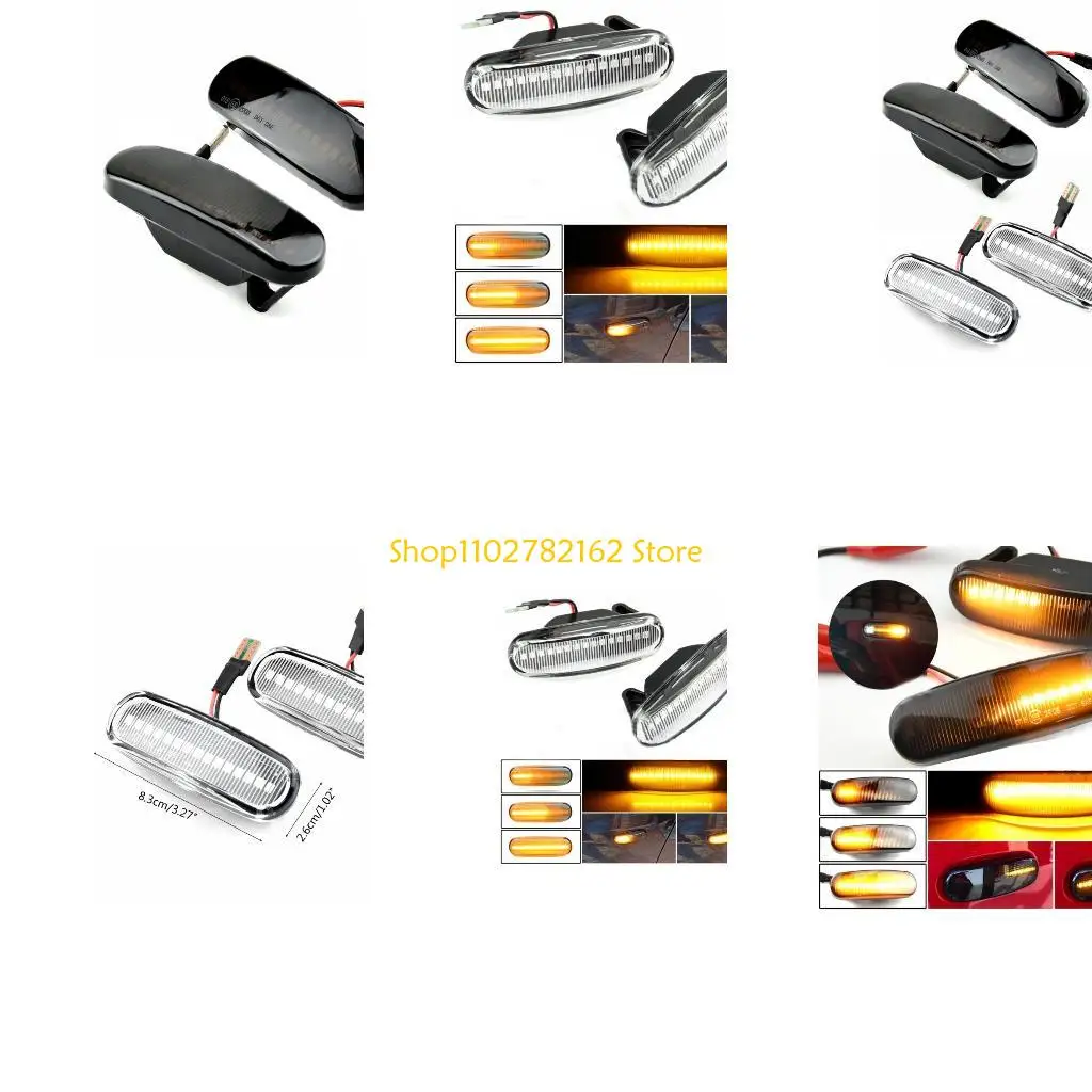 

547B LED Dynamic Side Marker Turn Light Sequential Lamp Simple Installation