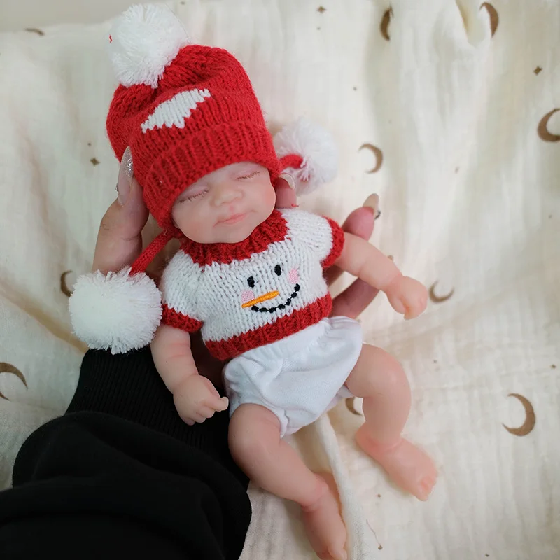 

NPK 8 дюймов супер мягкая твердая платиновая силиконовая гибкая эластичная мини-удобная коллекционная кукла реборн для маленьких девочек Pascale