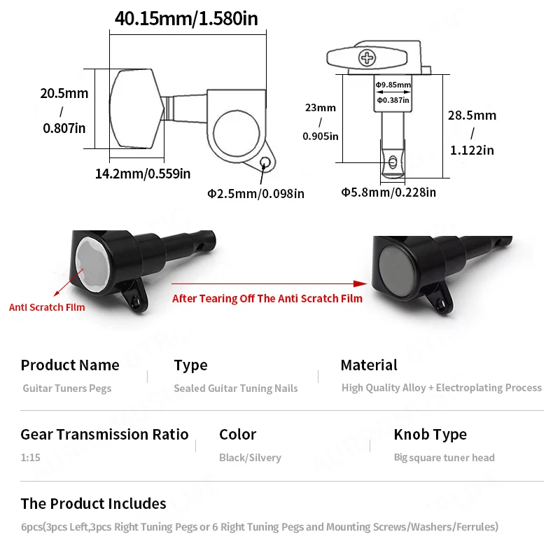 Thumbnail 2 - #54 Latest Guitar Tuning Pegs Offers
