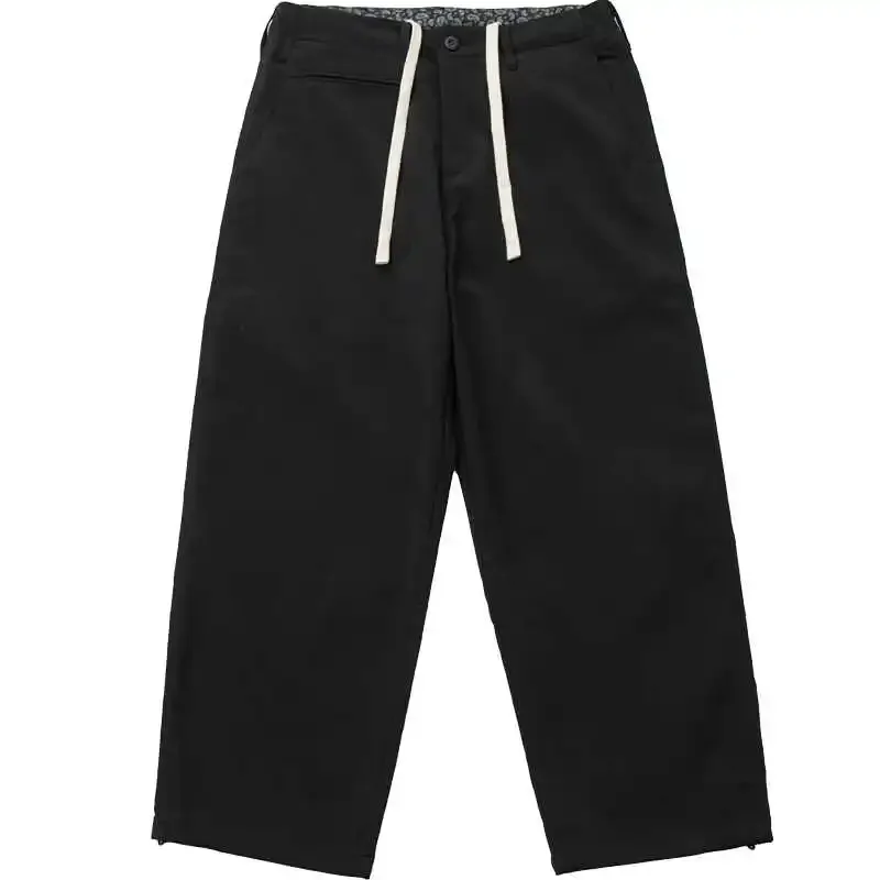 New Outdoor Quick Drying Multifunctional Wide Straight Leg Foldable Versatile Black Thick Casual Pants for Men and Women