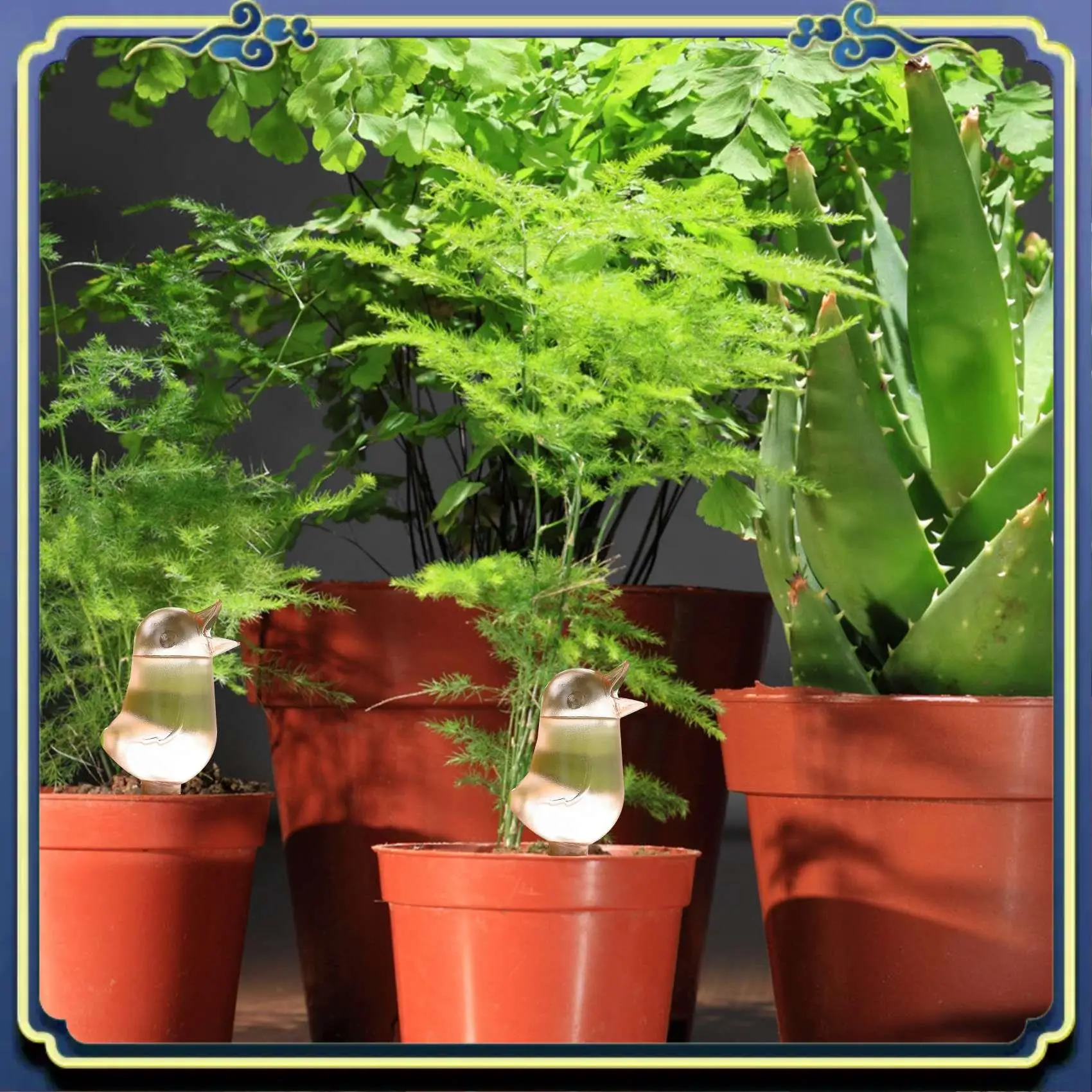 A56P-4 Pcs Bird Shape Clear Plant Waterer Clear Self Watering Devices Globes, Houseplant Watering Bulbs Plant Watering Spikes Au