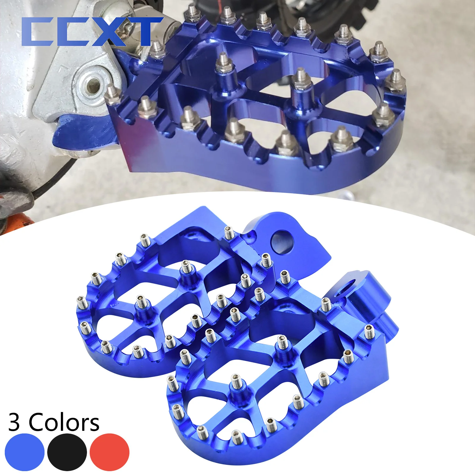 Motorcycle CNC Aluminum Foot Pegs Pedals Rests Footpegs Footrest Fit For Yamaha YZ125 YZ85 YZ65 YZ250 YZ426F YZ450F YZ250F YZ125