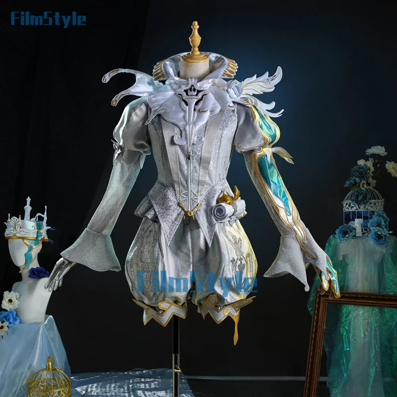 FilmStyle Identity V Matthias Czernin Puppeteer KING-H1 Game Suit Uniform Cosplay Costume Halloween Party Role Play Outfit Men