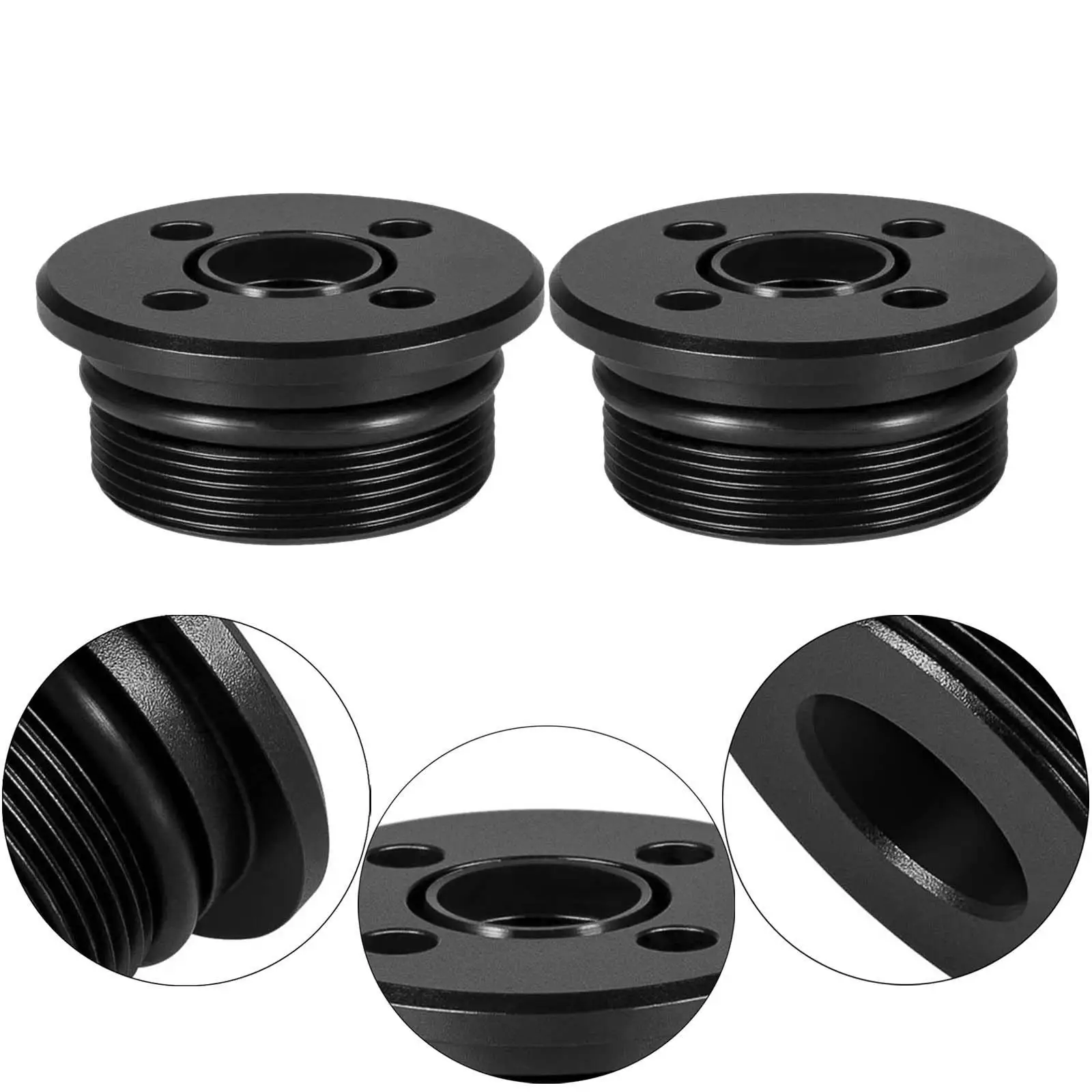 

2 Pieces Trim Cylinder Caps Tilt End Caps Replacement with Seals for 115-300 HP