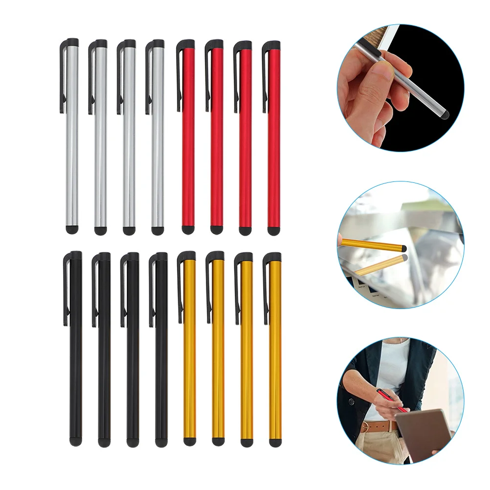 16 Pcs Touch Screen Stylus Tablet Phone Capacitive Pen High Precision Writing Convenient Style