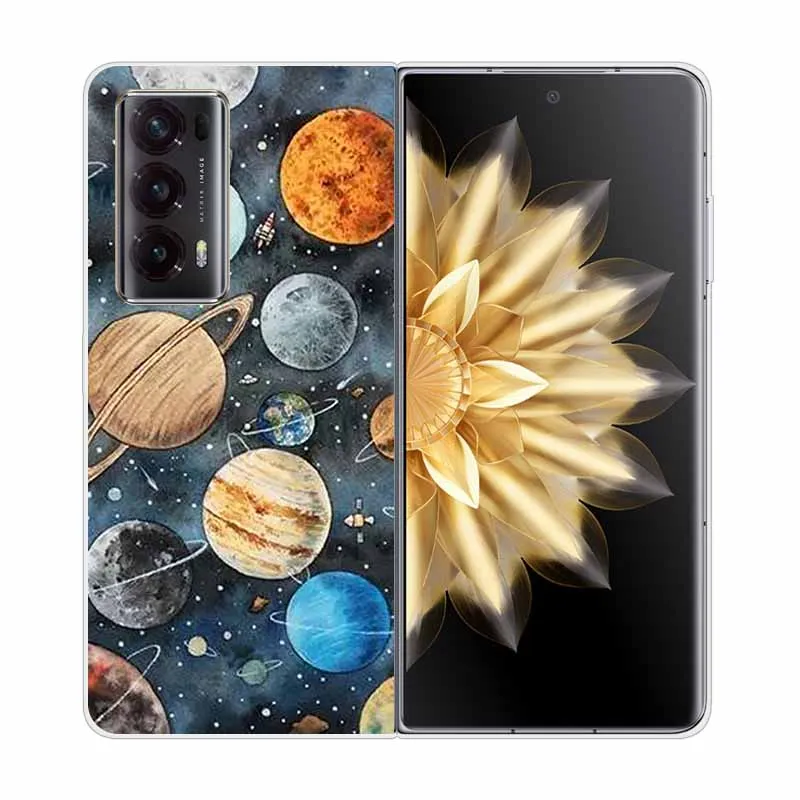 Hard Case For Honor Magic V2 Case Cover Clear Print Transparent Phone Cover for Honor Magic V2 5G Protect Shell Capa Wolf Lion