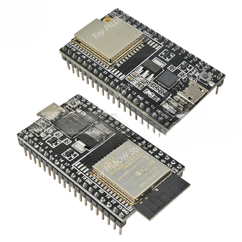 ESP32-DevKitC development board with WROOM-32D/U module microcontroller  