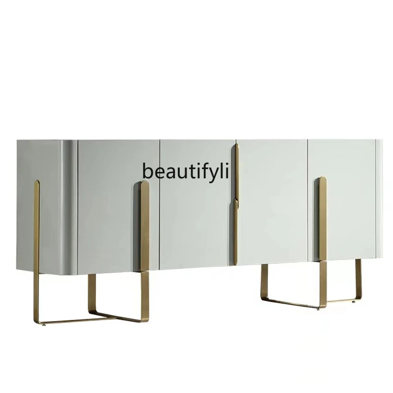 

Postmodern Italian light luxury foyer, entrance cabinet, storage drawer, solid wood dining side cabinet